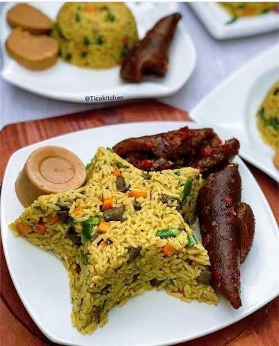Nigerian jollof plate
